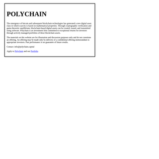 A complete backup of polychain.capital