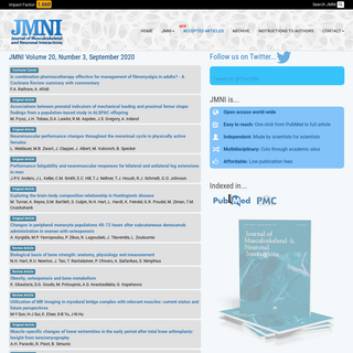 JMNI - Journal of Musculoskeletal and Neuronal Interactions