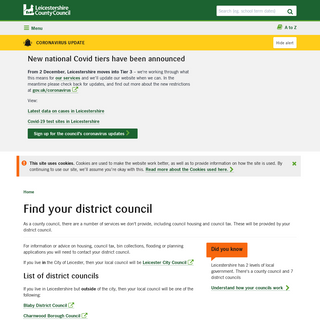 Find your district council - Leicestershire County Council