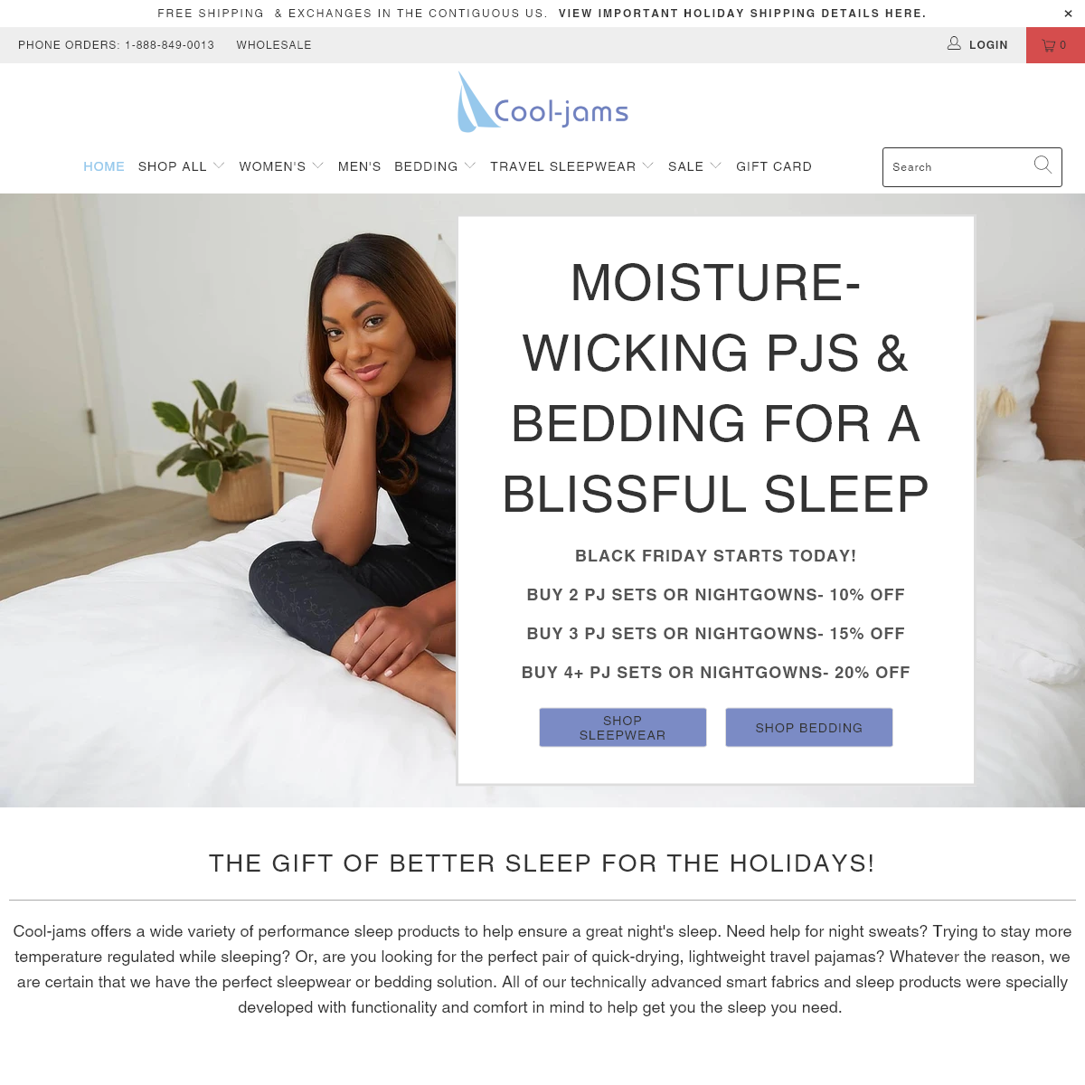 Moisture Wicking Sleepwear, Bedding, & Cooling Pajamas - Cool-jams