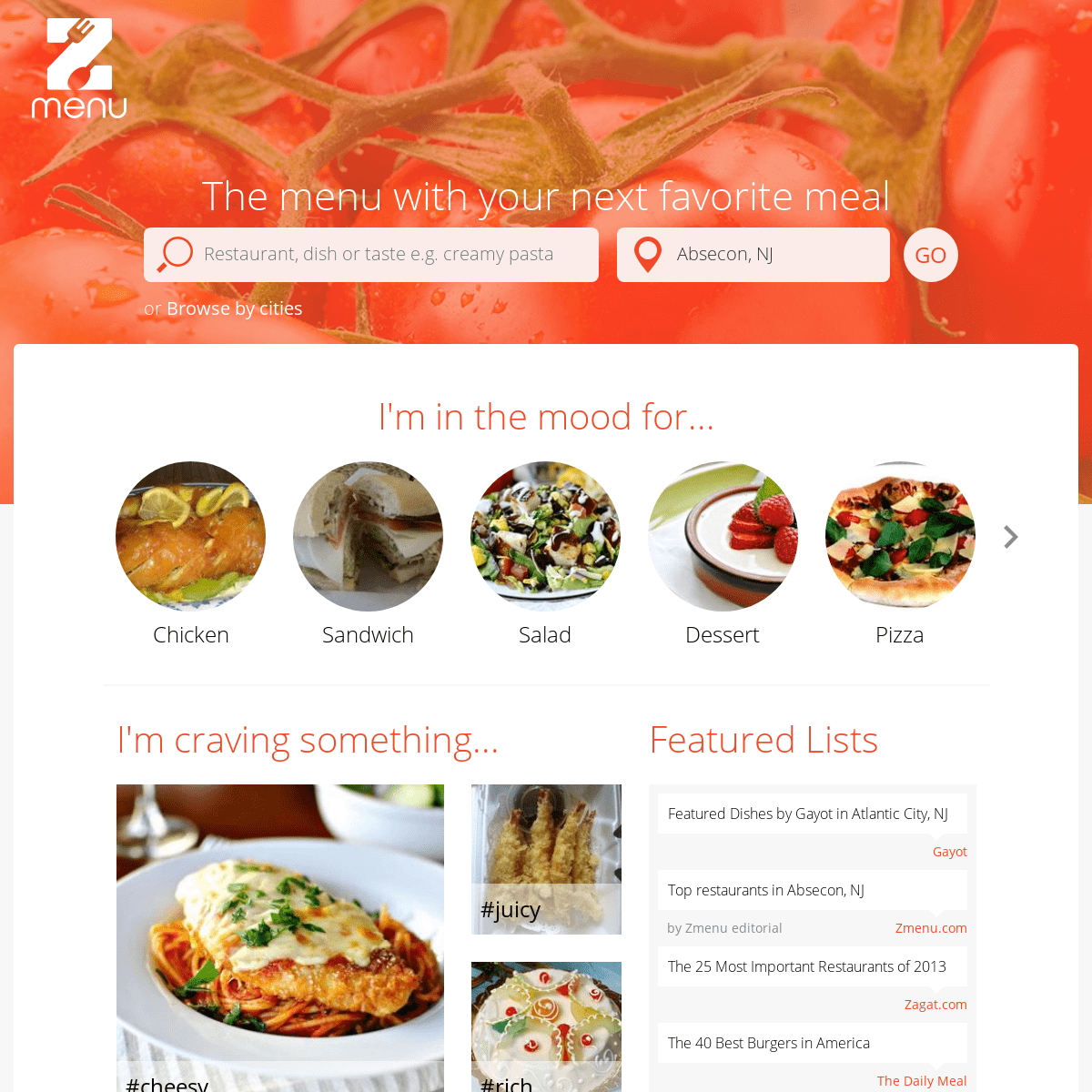 The most comprehensive restaurant menus & dish reviews site - Zmenu