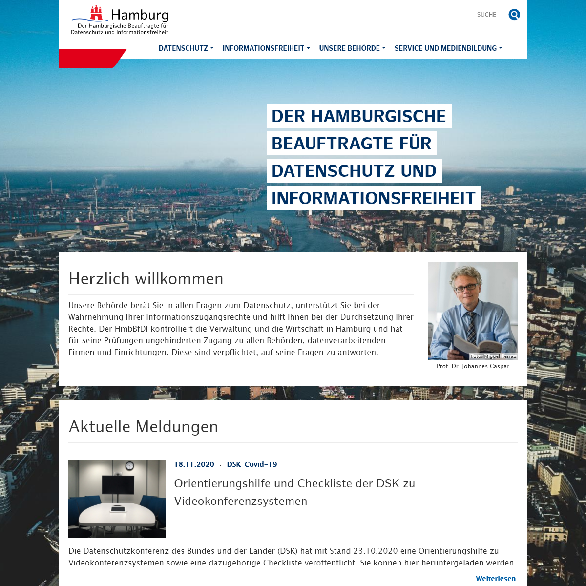 Der Hamburgische Beauftragte fÃ¼r Datenschutz und Informationsfreiheit