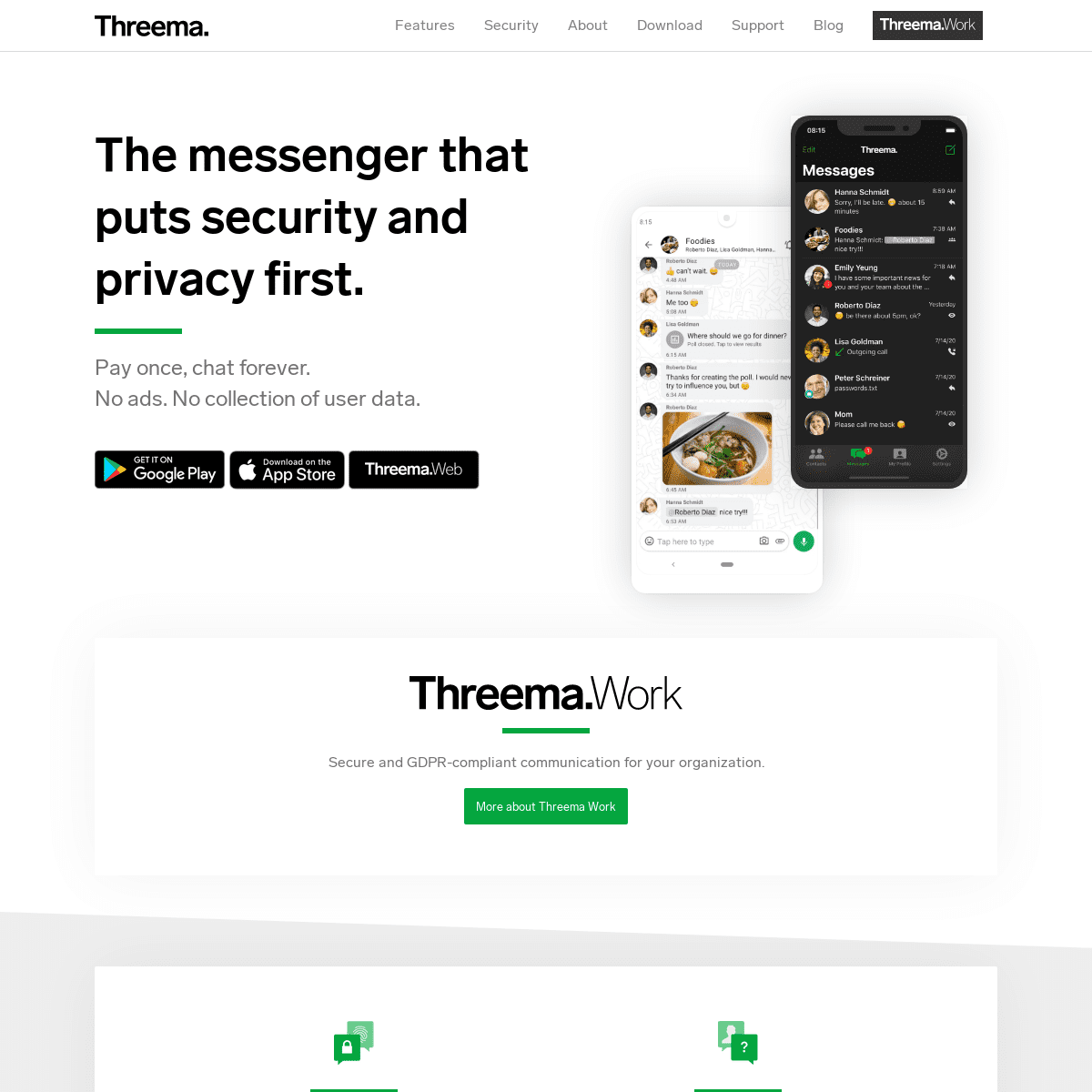 A complete backup of threema.ch