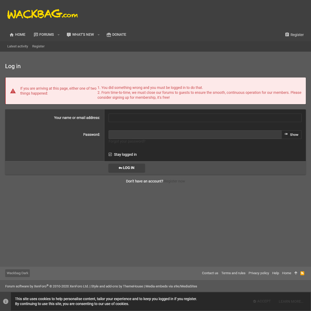 A complete backup of wackbag.com