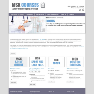 MSK Courses