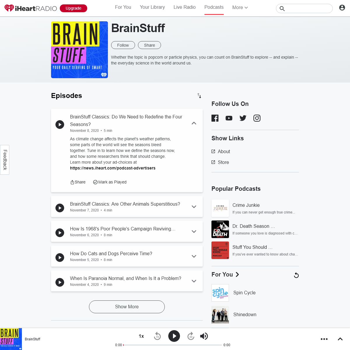 A complete backup of brainstuffshow.com