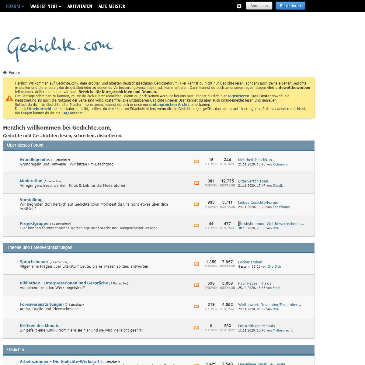 A complete backup of gedichte.com