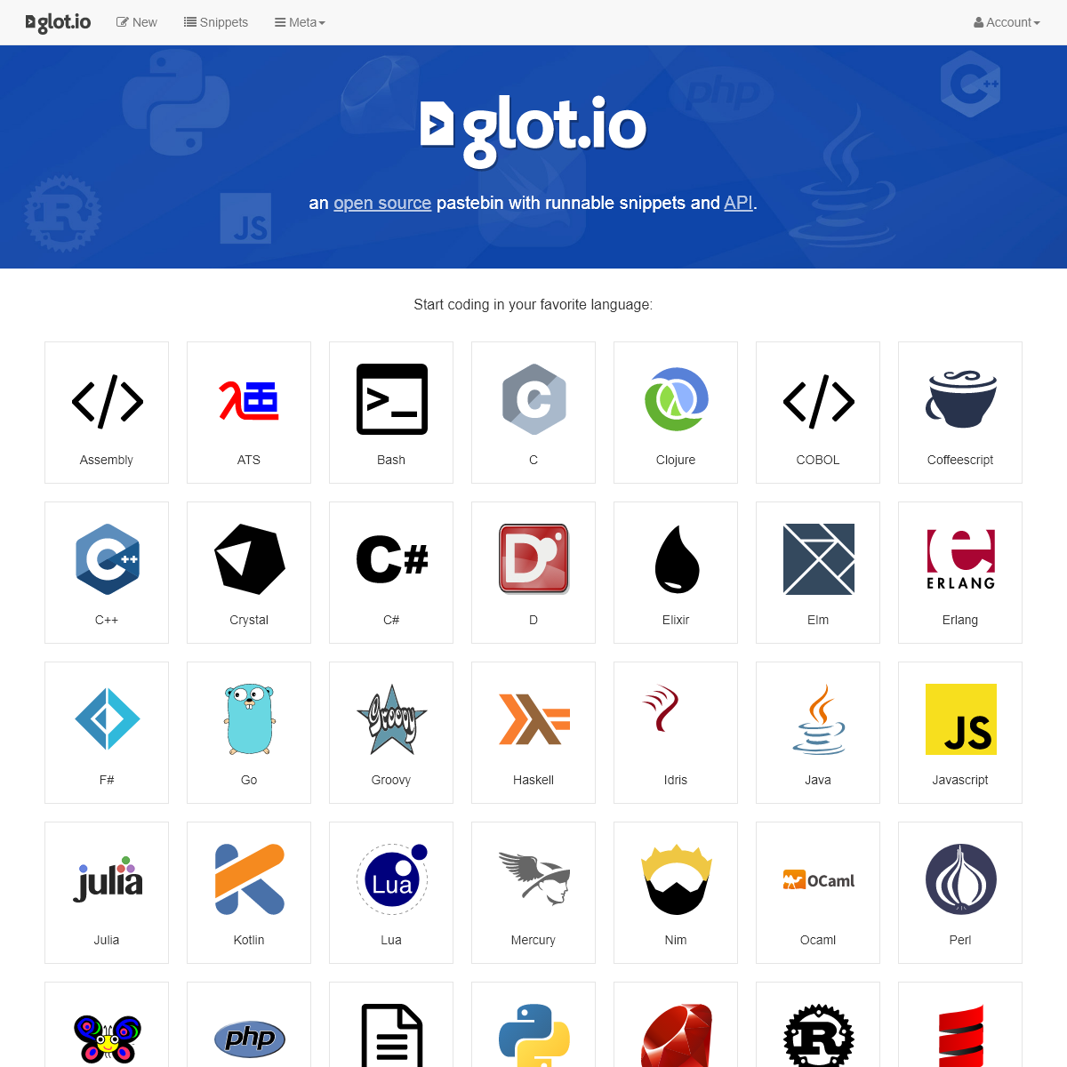 A complete backup of glot.io
