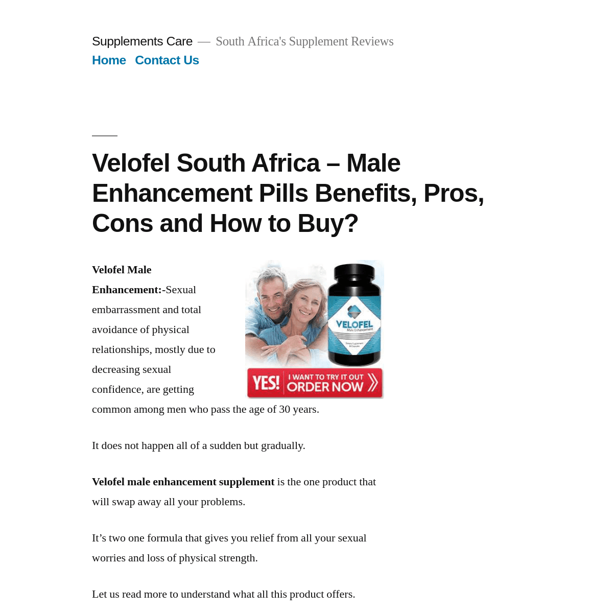 A complete backup of supplementscare.co.za