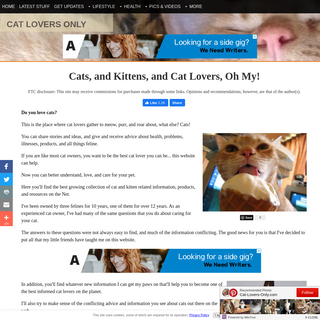 A complete backup of cat-lovers-only.com
