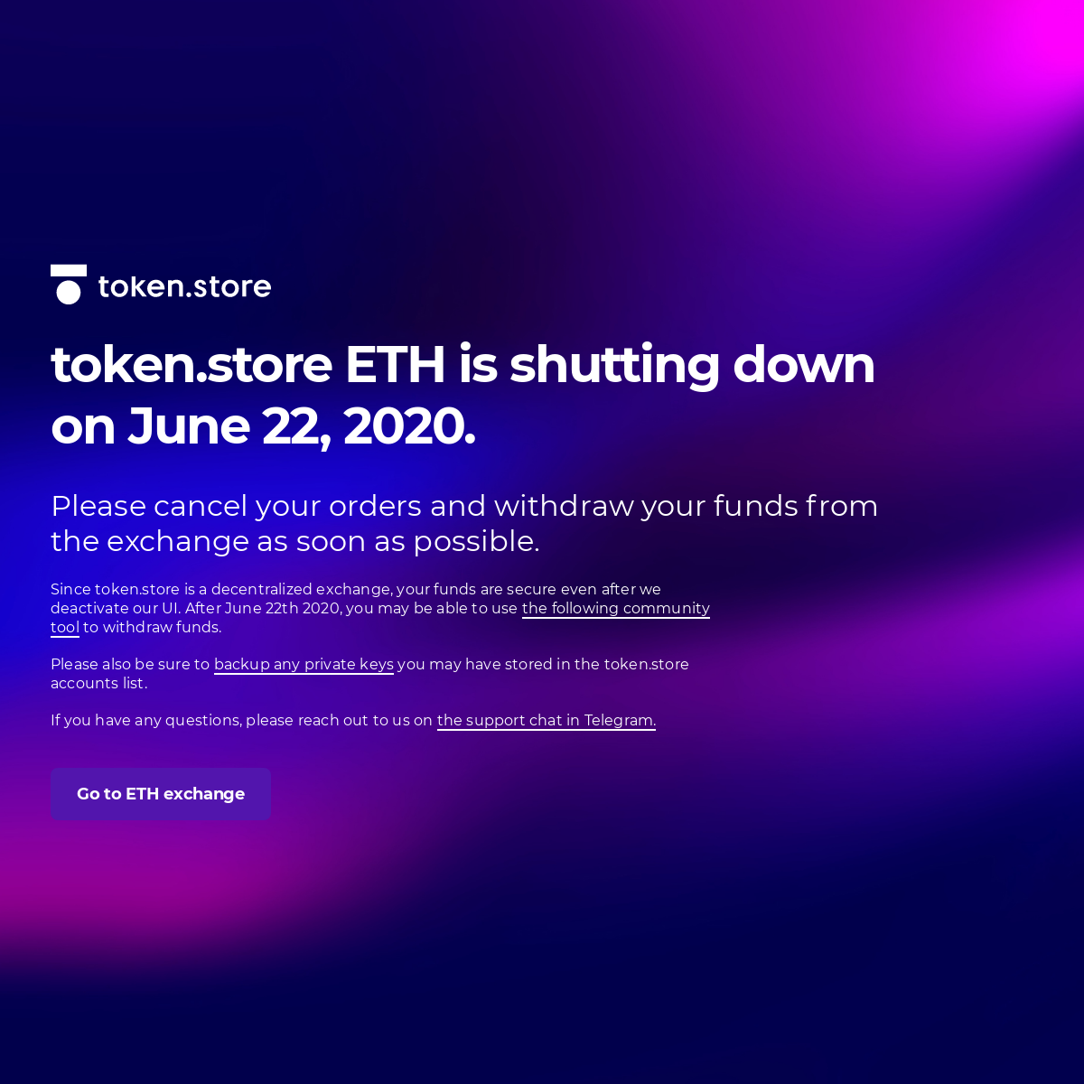 A complete backup of token.store