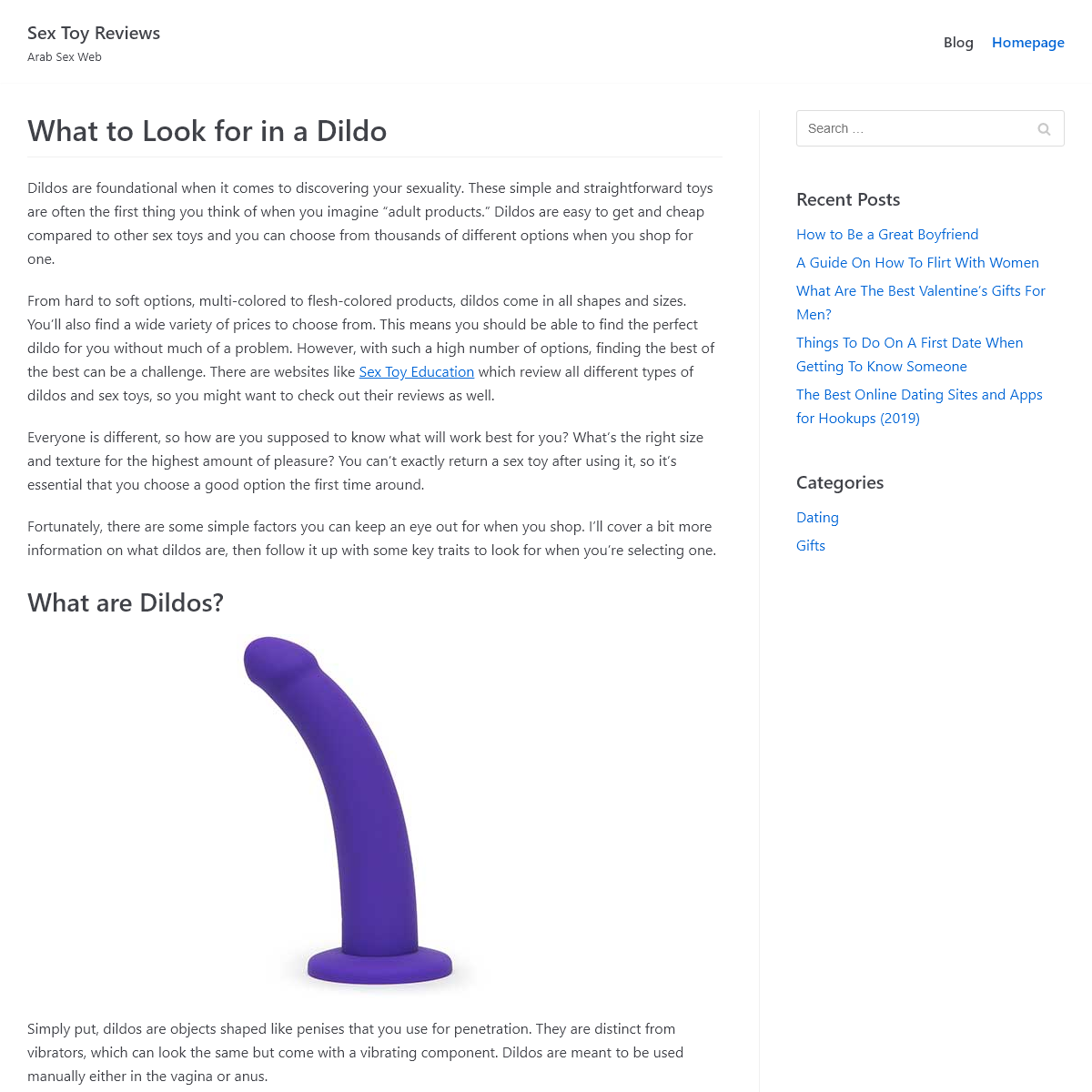 Sex Toy Reviews - Best Dildos for Women from Arab Sex Web