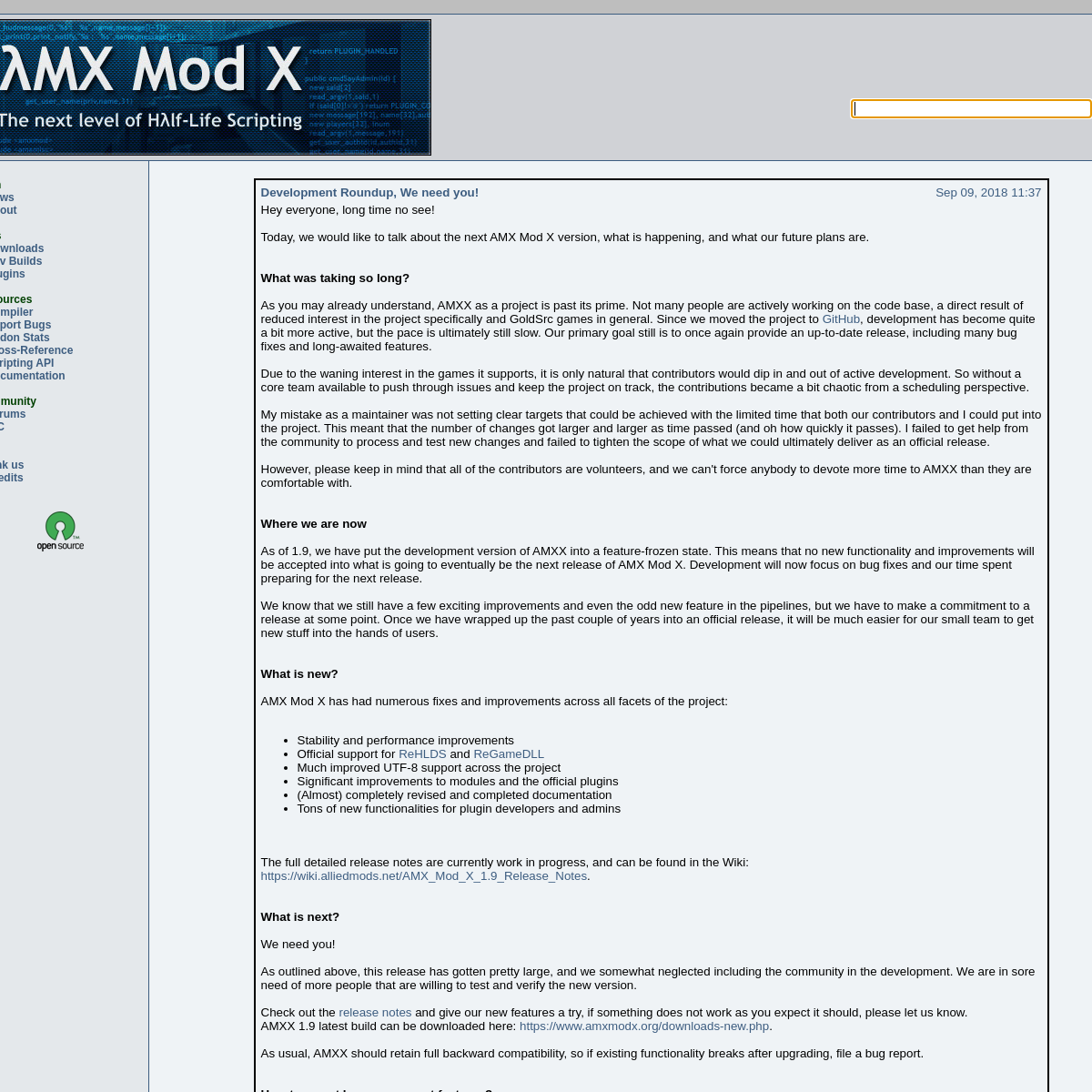A complete backup of amxmodx.org