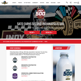 A complete backup of indy500.com