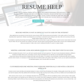 A complete backup of resumehelpservice.com