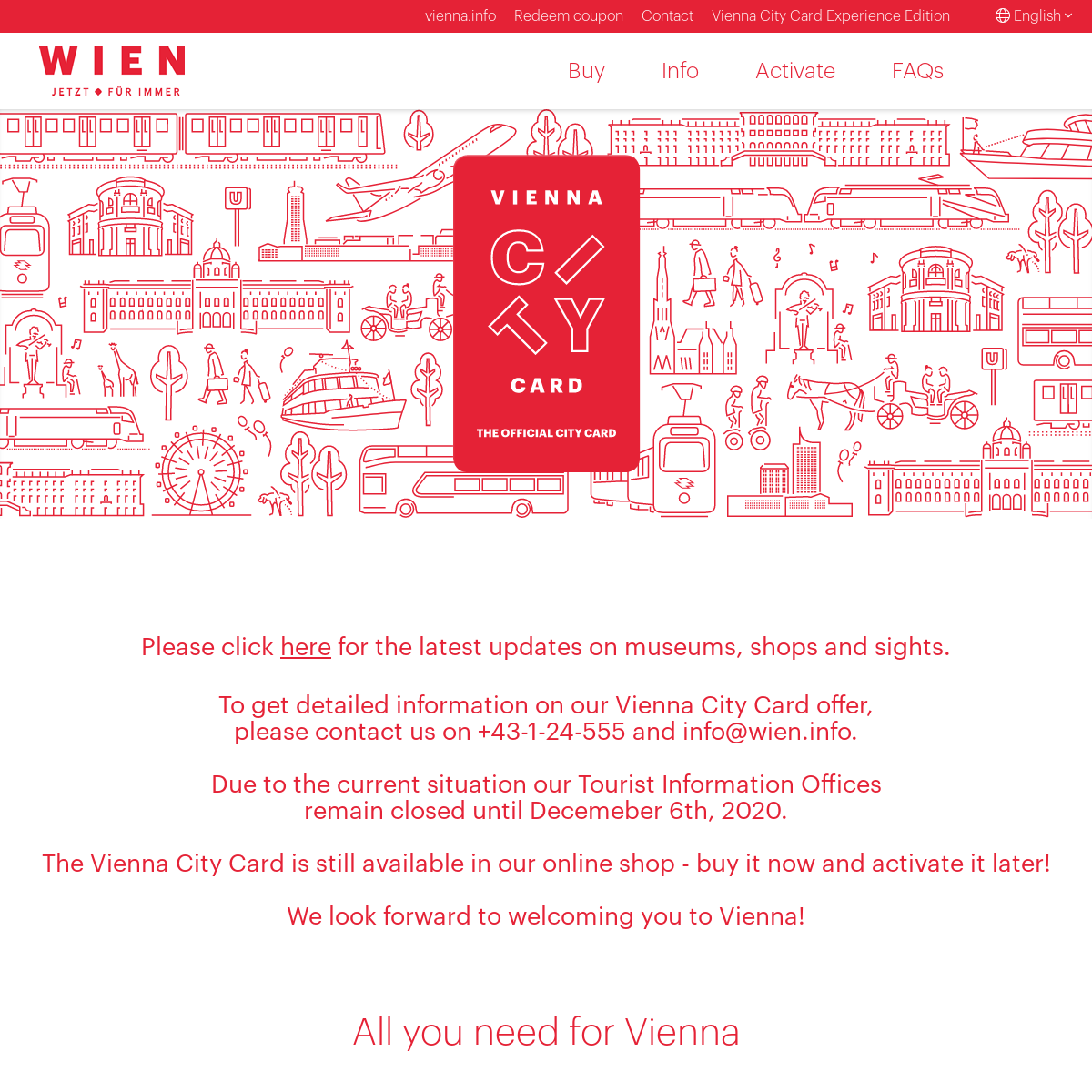 A complete backup of viennacitycard.at