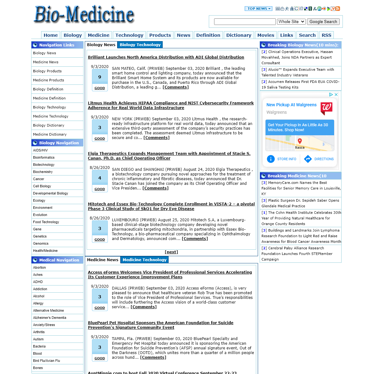 A complete backup of bio-medicine.org