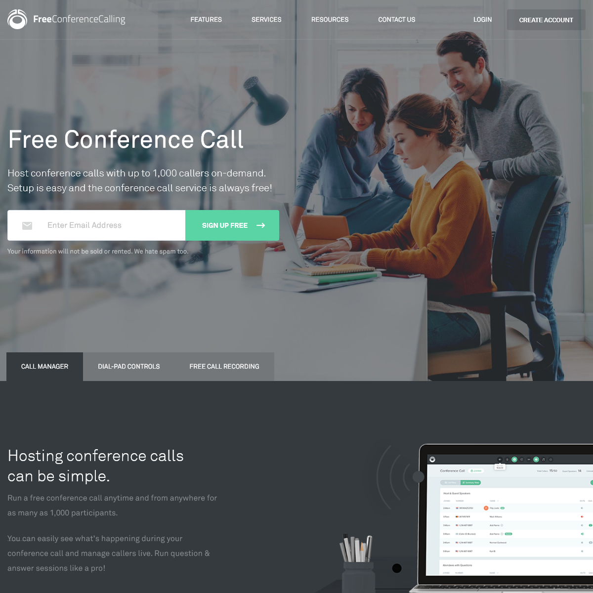 A complete backup of freeconferencecalling.com