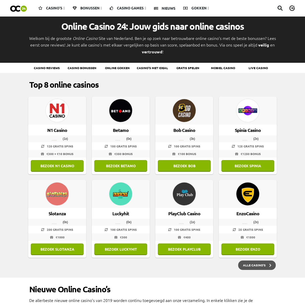 A complete backup of onlinecasino24.nl