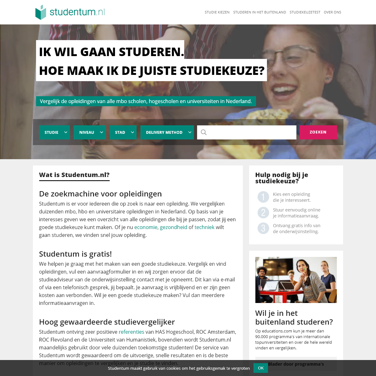A complete backup of studentum.nl