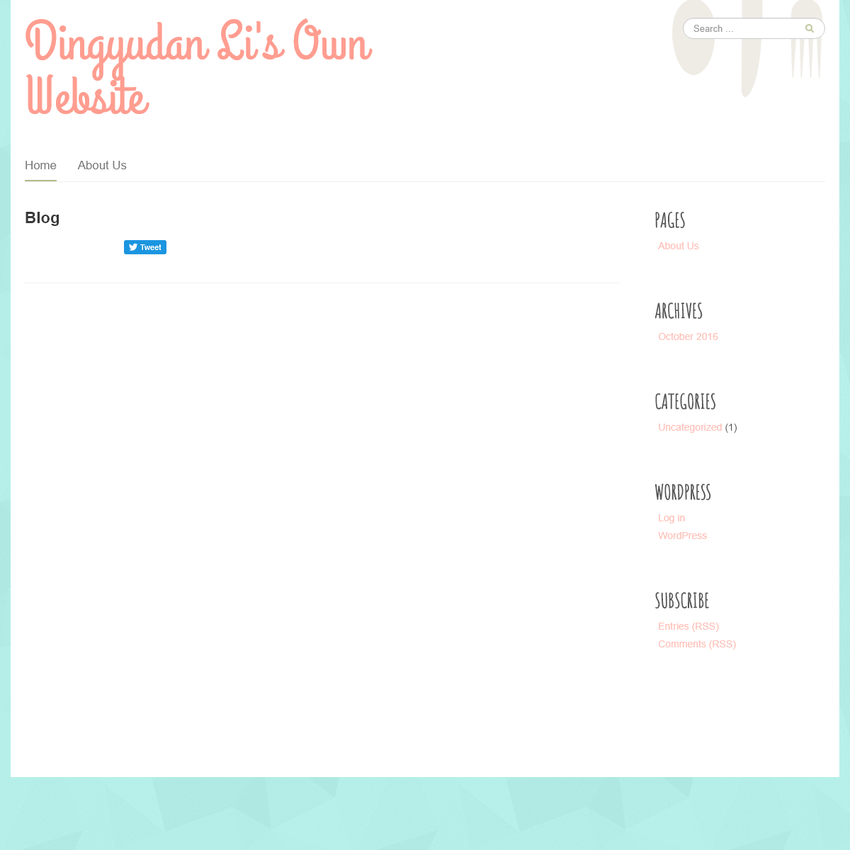 Dingyudan Li`s Own Website - Just another WordPress site