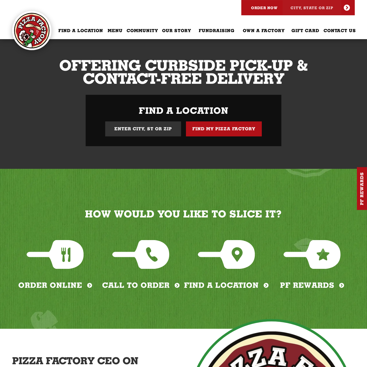 A complete backup of pizzafactory.com