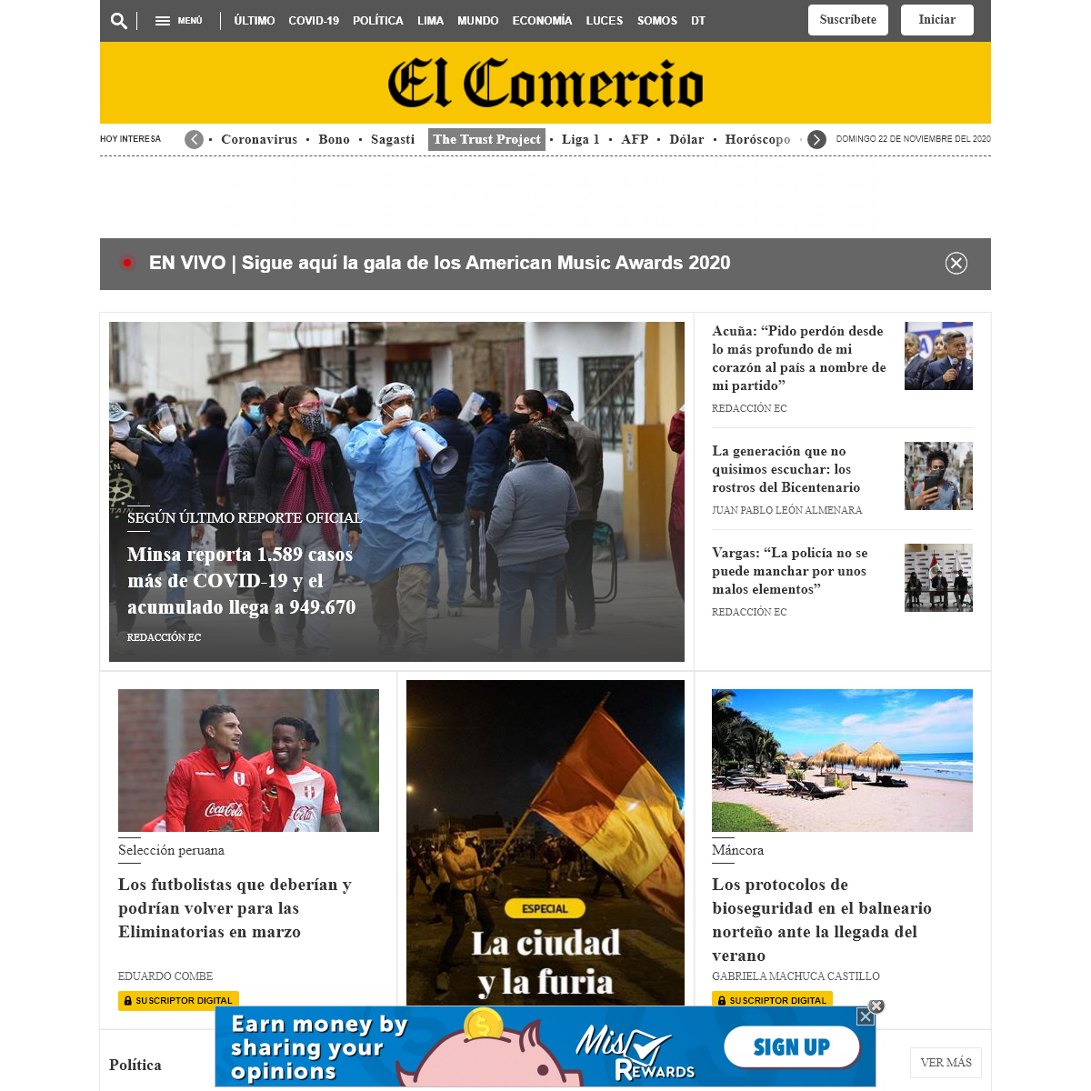 Noticias del PerÃº y el Mundo de Ãºltimo minuto - EL COMERCIO PERÃš
