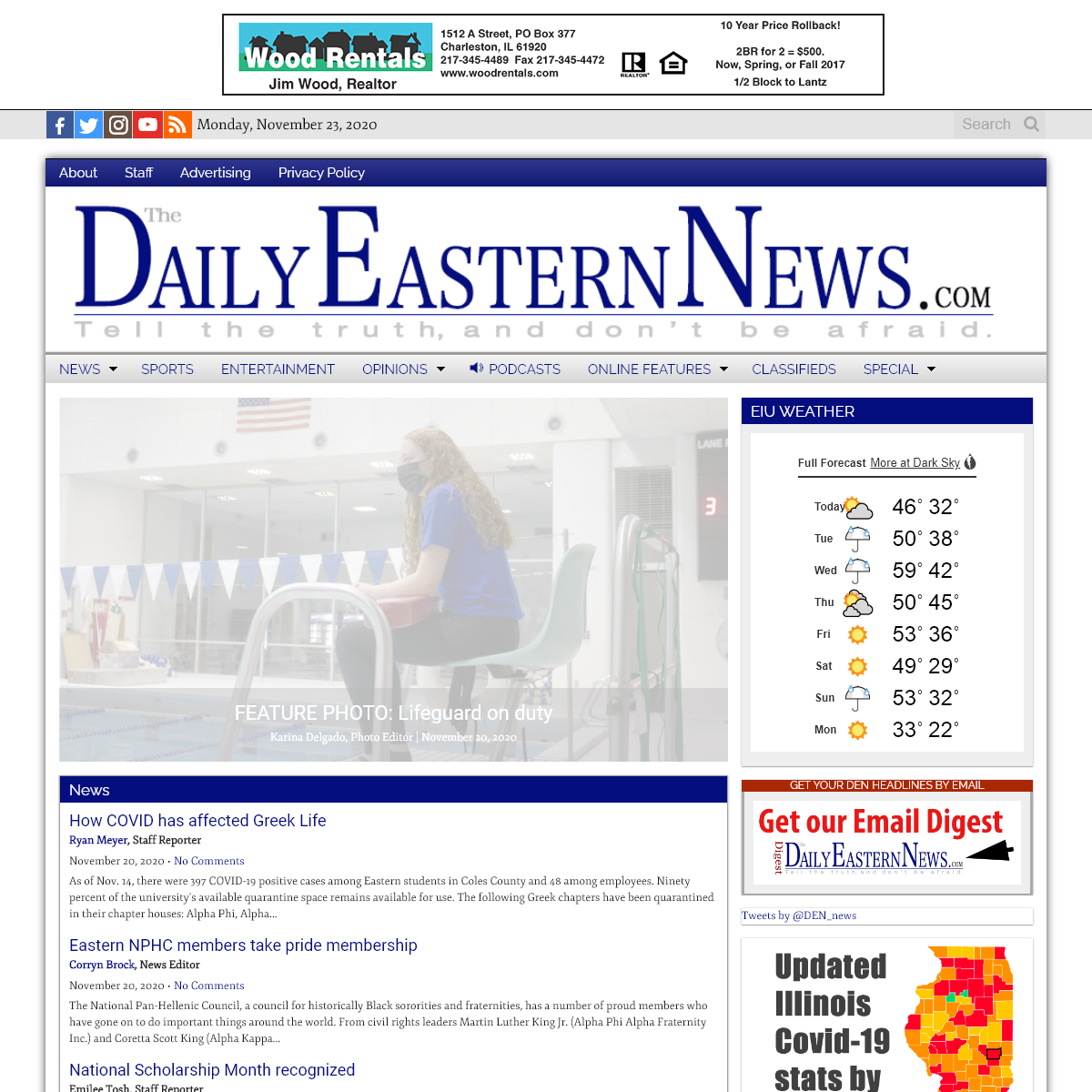 A complete backup of dailyeasternnews.com