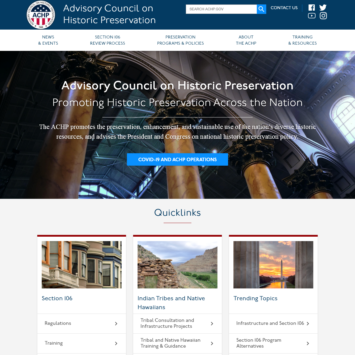 - Advisory Council on Historic Preservation