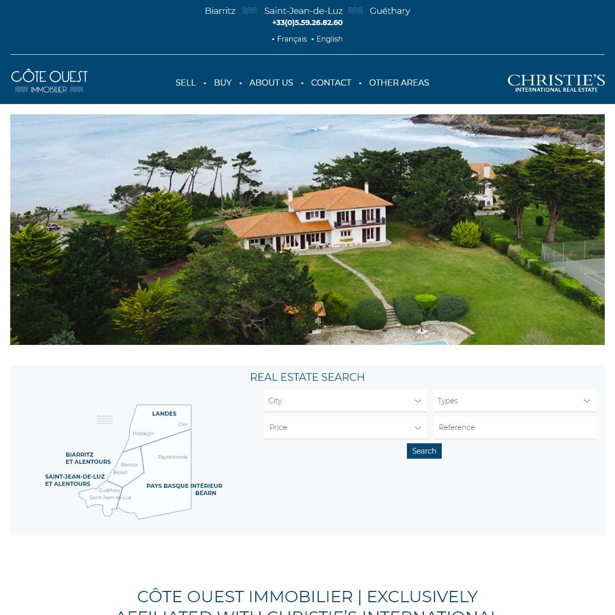 CÃ´te Ouest Immobilier - Exclusive affiliate for Christie`s International Real Estate