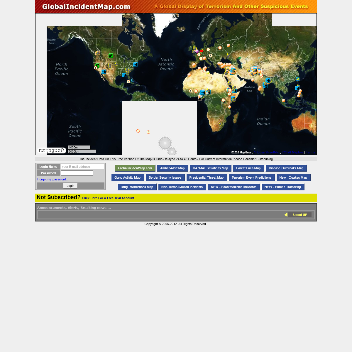 A complete backup of globalincidentmap.com