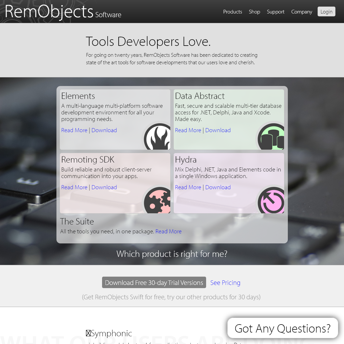 A complete backup of remobjects.com