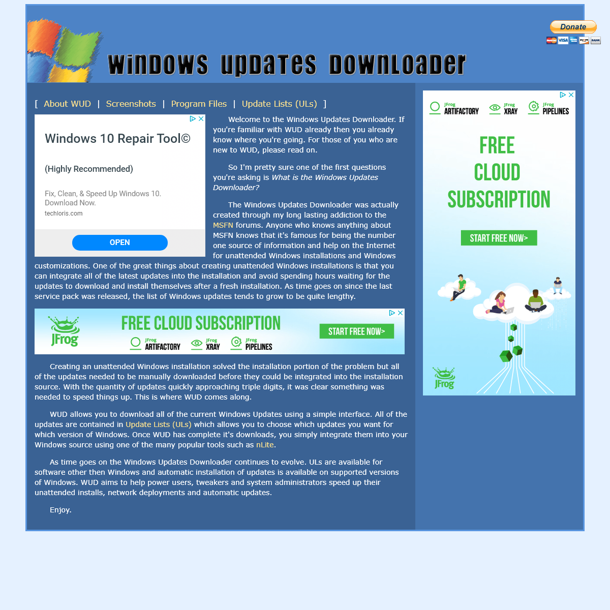 A complete backup of windowsupdatesdownloader.com