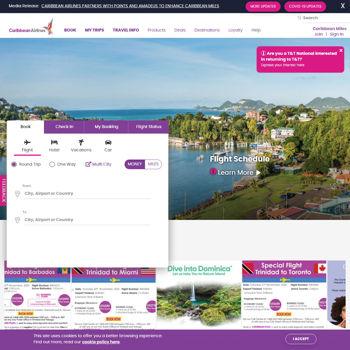 A complete backup of caribbean-airlines.com