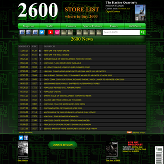 A complete backup of 2600.com