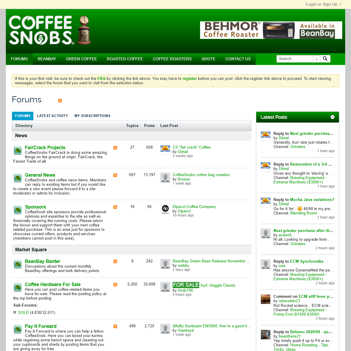A complete backup of coffeesnobs.com.au