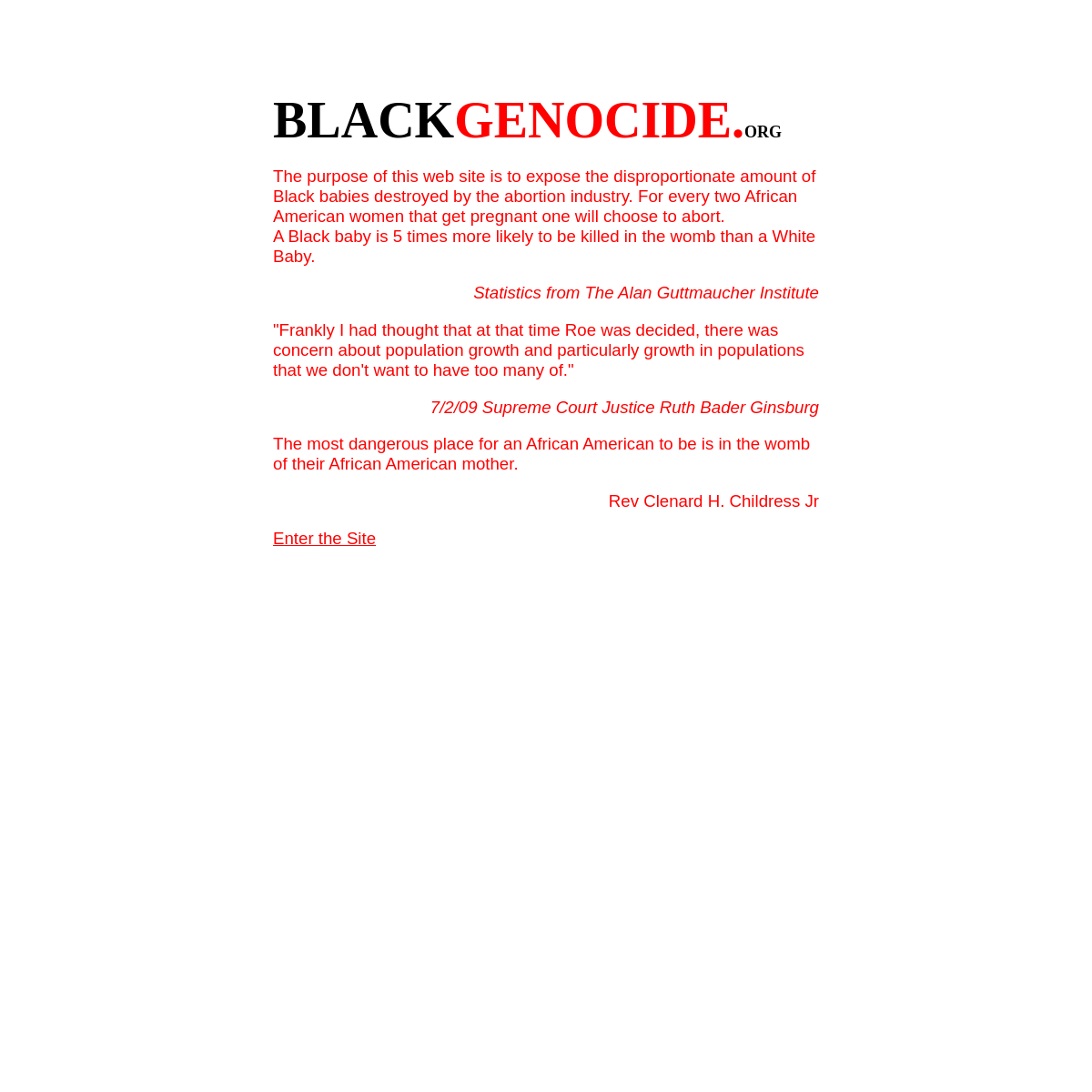A complete backup of blackgenocide.org
