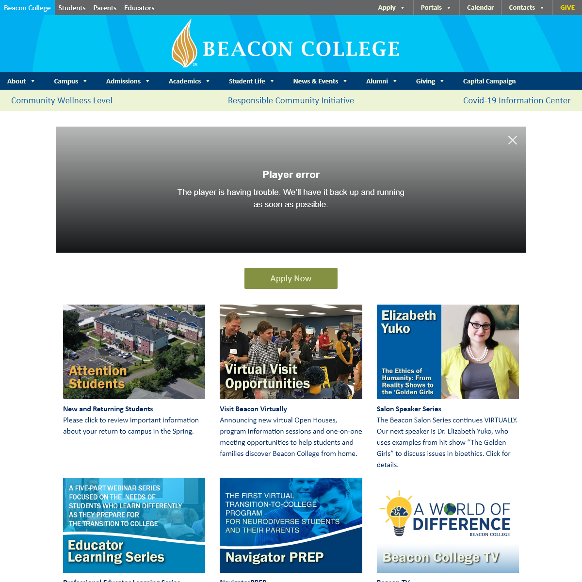 A complete backup of beaconcollege.edu