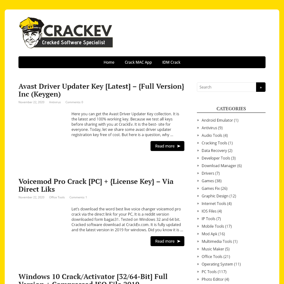 A complete backup of crackev.com