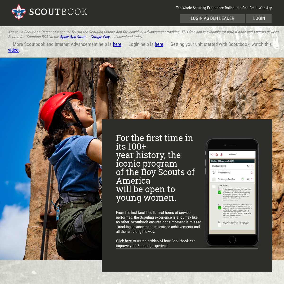 A complete backup of scoutbook.com
