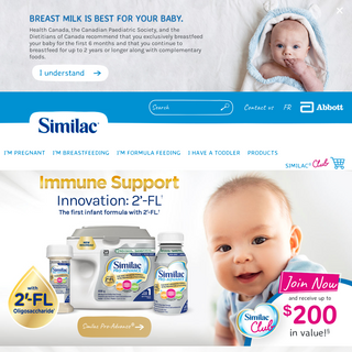 A complete backup of similac.ca