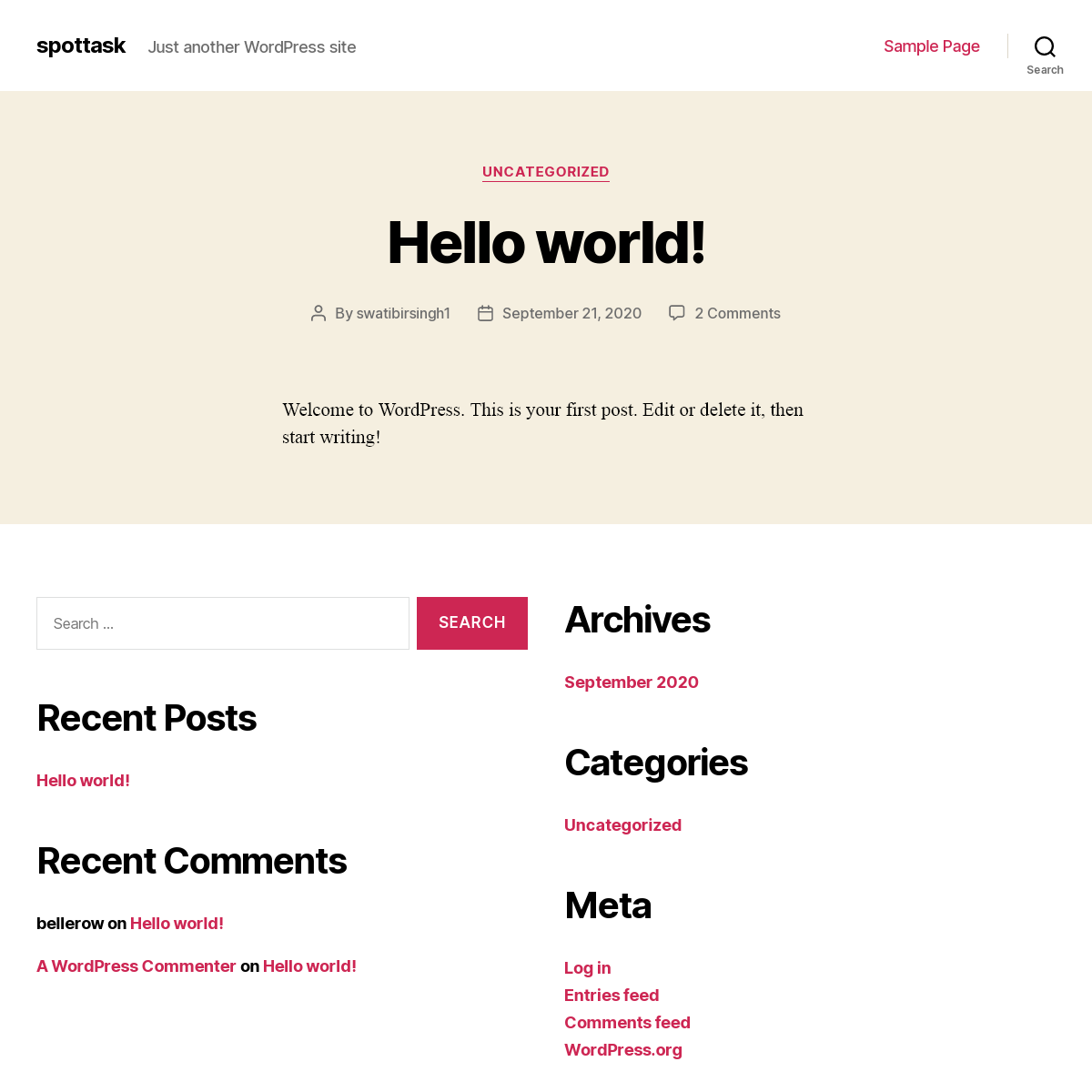 spottask â€“ Just another WordPress site