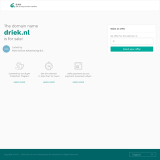 The domain name driek.nl is for sale