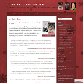 A complete backup of justinelarbalestier.com