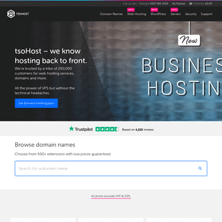 tsoHost- UK Hosting Services and Complex Server Solutions