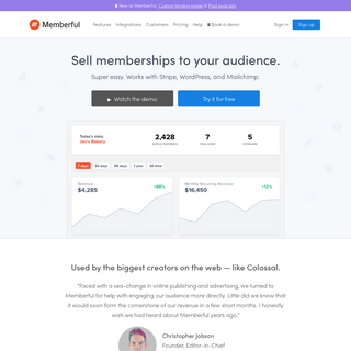 Memberful â€” Sell memberships to your audience.