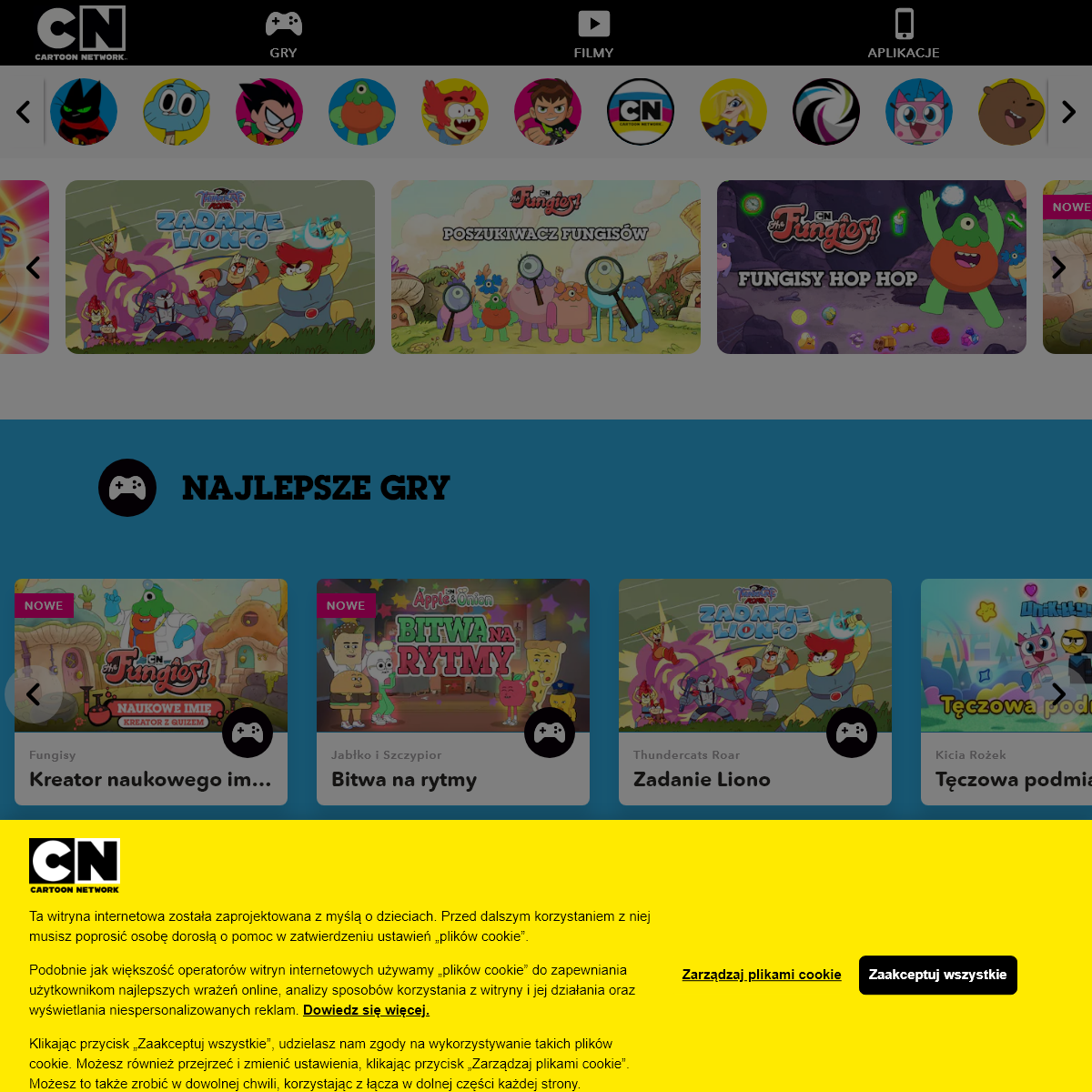 Cartoon Network - Darmowe Gry Online, Bajki, Konkursy i Zabawy Dla Dzieci