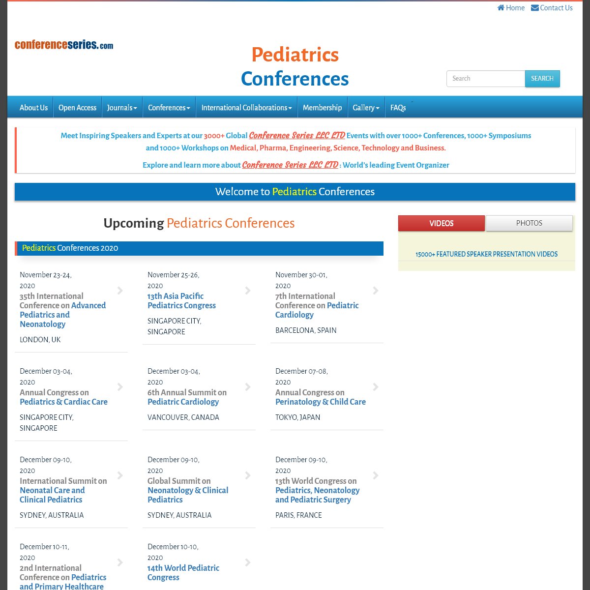 A complete backup of pediatricsconferences.com