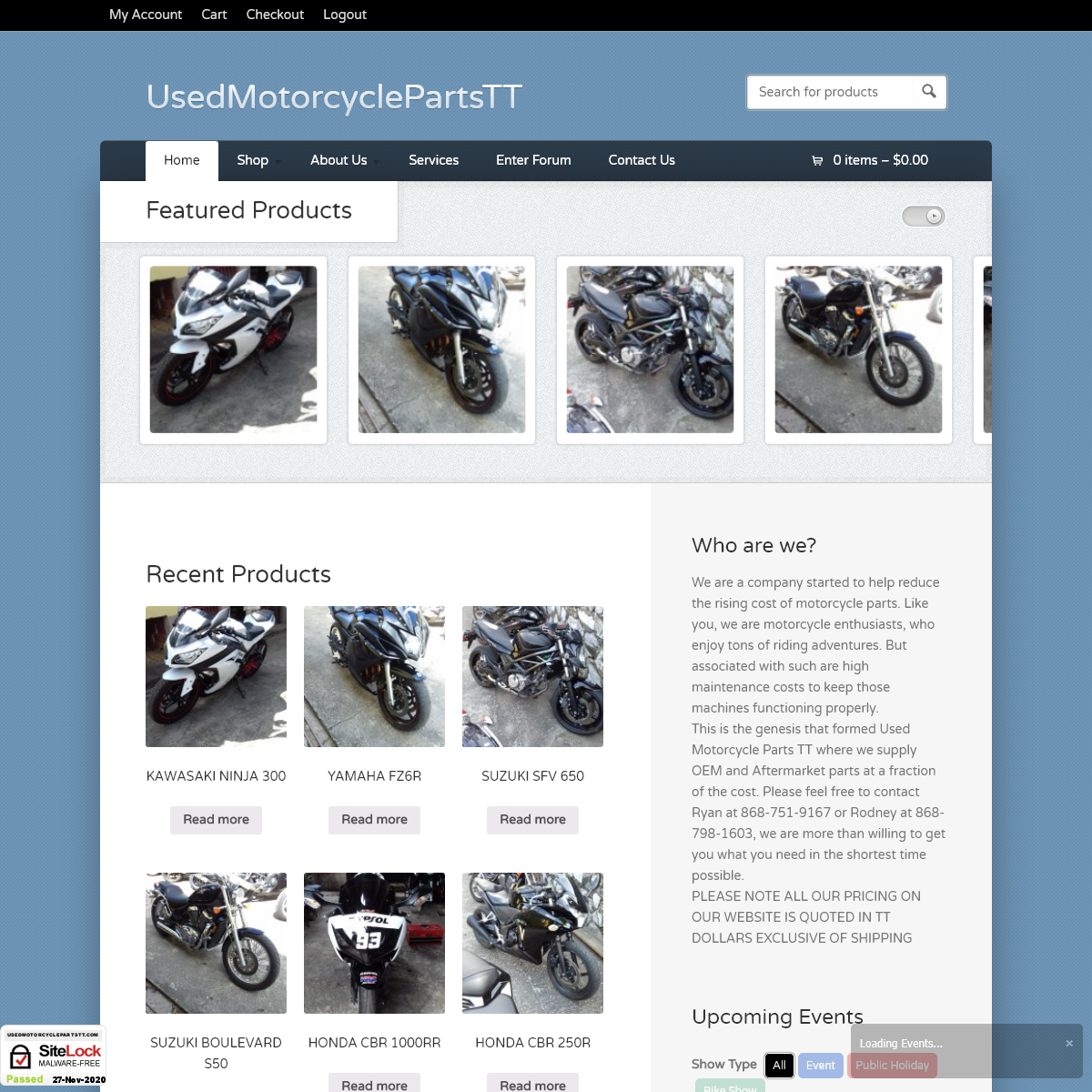 A complete backup of usedmotorcyclepartstt.com