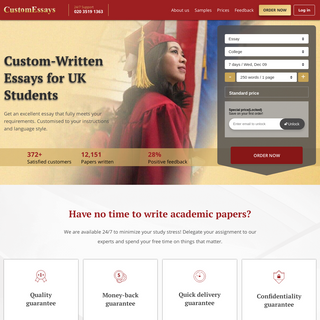 Custom Essay Writing Service UK- Essay Help for Students
